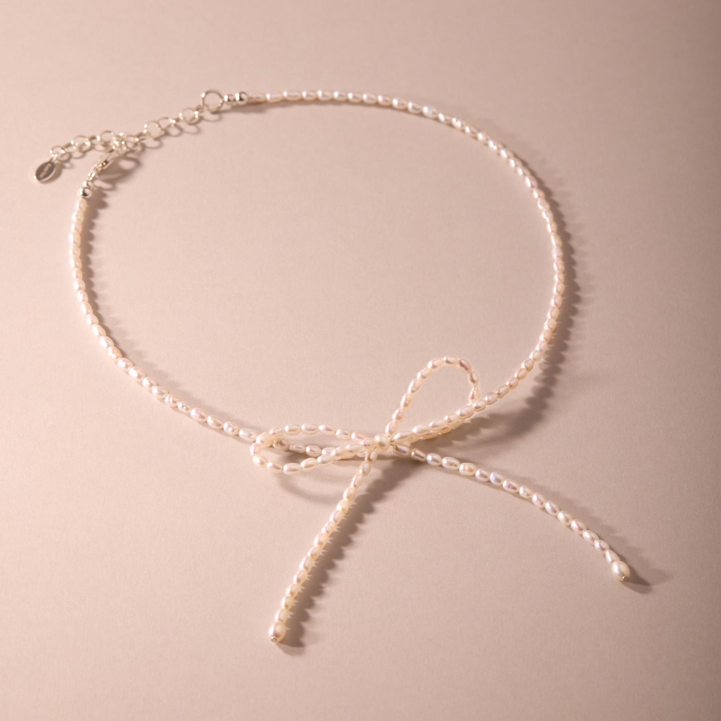 Pendant Necklace Bow Earrings Natural Pearl