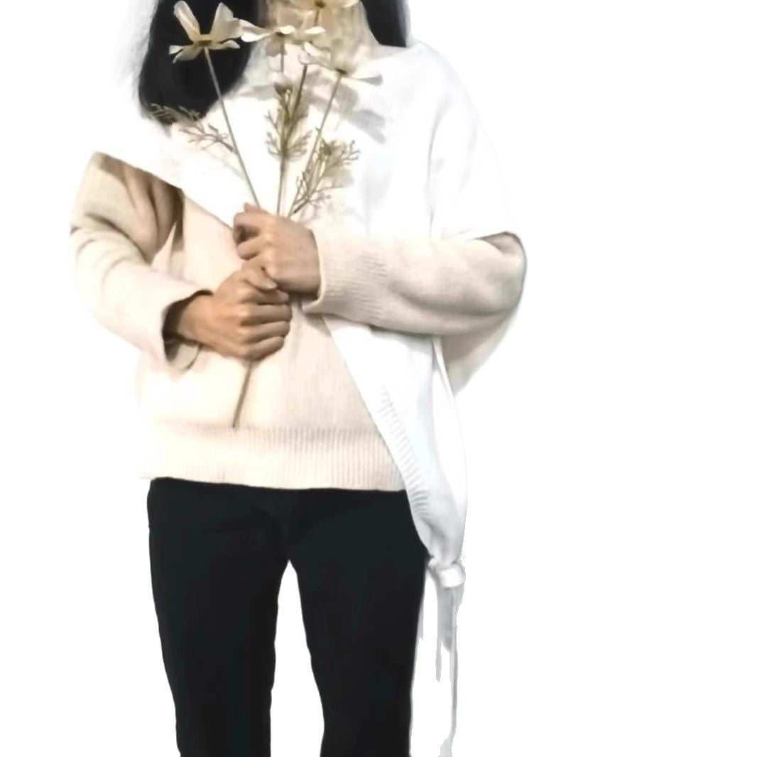 Special-interest Design Versatile Beveled Triangle Knitted Shawl Vest